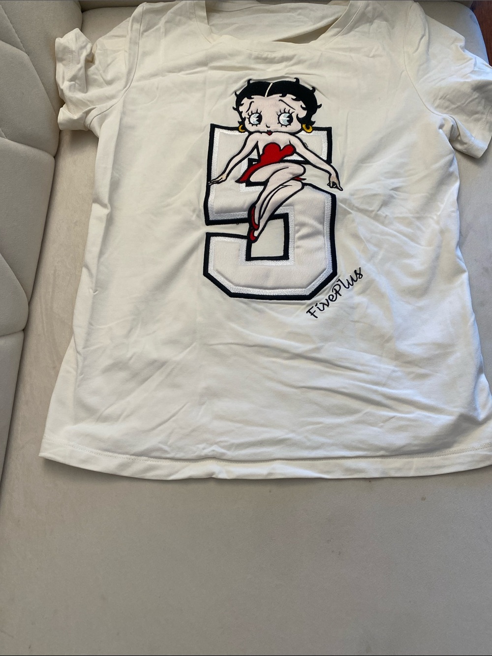 Kids White Betty Boop Graphic Tee by